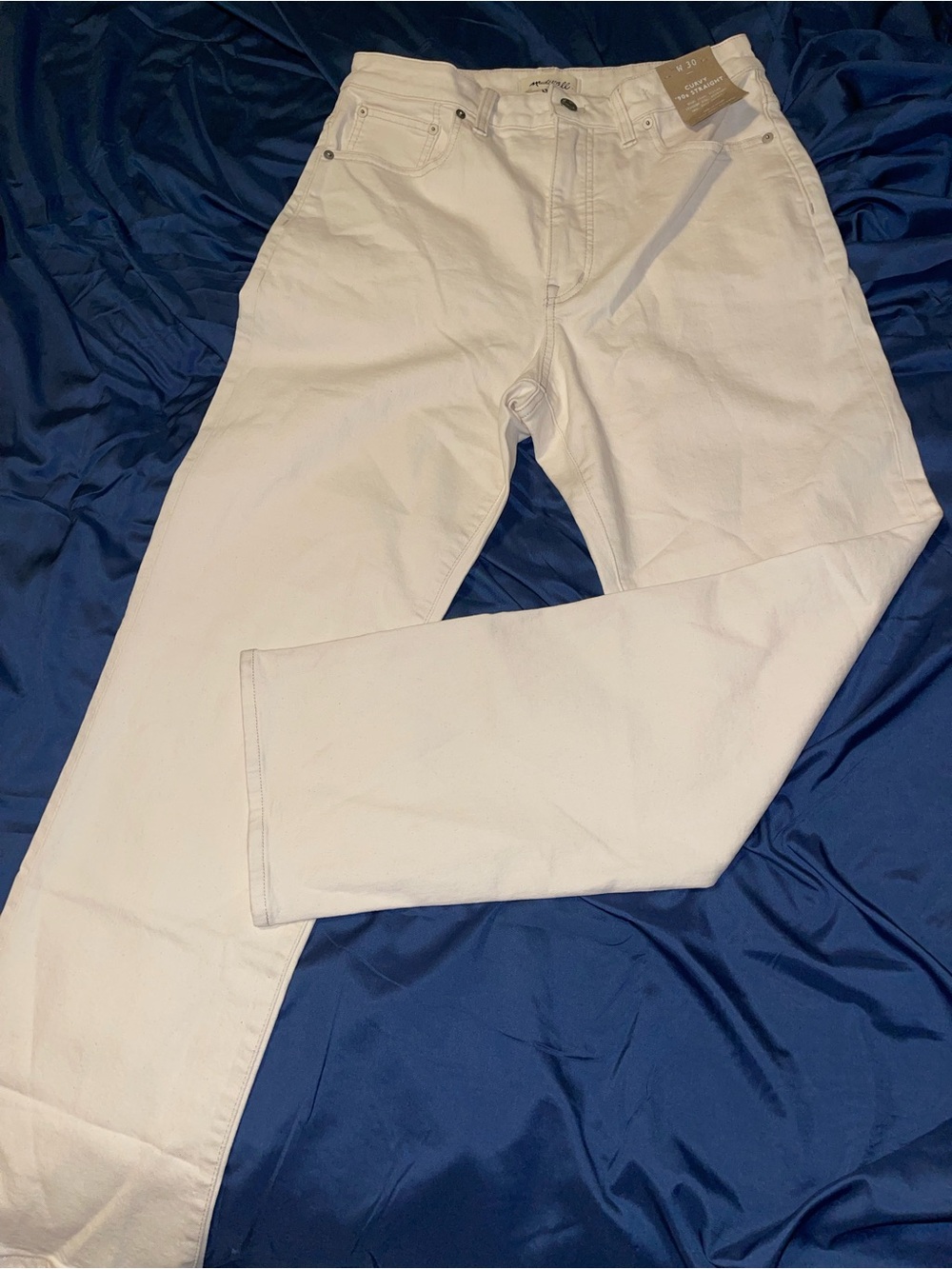 Madewell Women’s Curvy ’90s Straight Jeans in Off-White/Cream